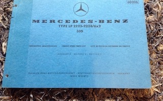 Varaosaluettelo Mercedes-Benz 335,2223 ym,kuorma-auto, 1972
