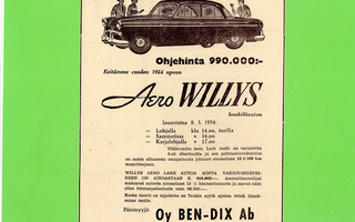 Willys Aero Lark - 1954 lehtimainos A4 laminoitu
