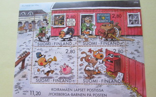 Postimerkkejä "Koiramäen lapset postissa" 1994