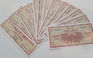1 Markan seteleitä 1963 13kpl