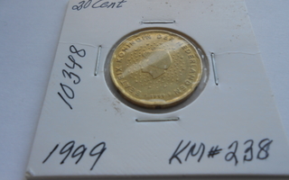 ALANKOMAAT  20 Cent  v.1999  KM#238  Circ.