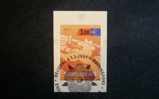 EP-leimattu merkki 3,00 € Suomen leijona 2004 - LaPe 1691