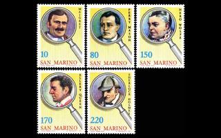 San Marino 1175-9 ** Rikoskirjallisuuden etsiviä (1979)