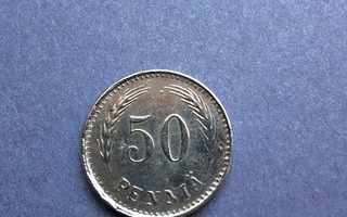 50 PENNIÄ  1945,  erikoinen lyöntivirheinen raha, kts.!
