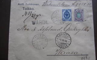 Firmakuori Antti Toikkonen Toikko vuodelta 1906 "Wärde"