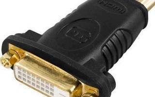 Deltaco HDMI-sovitin, HDMI uros - DVI-D naaras *UUSI*