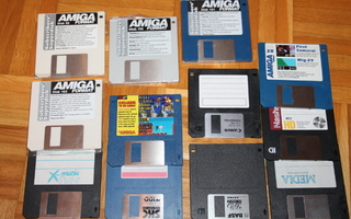 Amiga 4KPL uusia + muita diskettejä ERÄ levy levykkeitä 3,5"