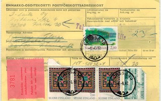 1982 postiennakkolähetyksen palautus