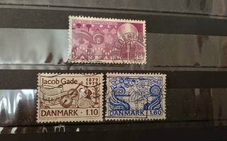 Tanska postimerkit 3kpl