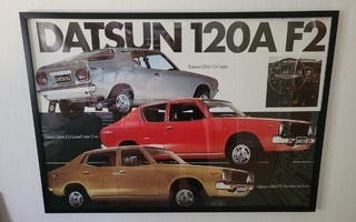 Datsun 120A F2 kehystetty 70x100  juliste 70-luvulta