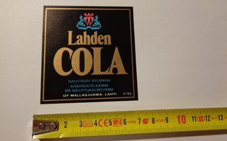 Etiketti - Lahden Cola, Oy Mallasjuoma Lahti