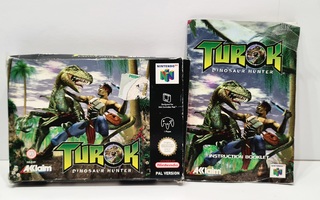 N64 - Turok Dinosaur Hunter ohjeet+kotelo (ei peliä)