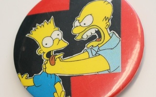 Bart ja Holmer Simpson pinssi neulamerkki