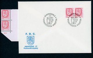 FDC 1977 Yleismerkki 0,30 mk punainen + pari postituoretta