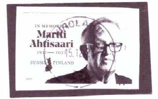 v. 2023  Ahtisaari  "In memoriam" LO Virolahti 15.12.23  FDC