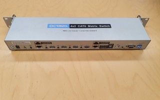 Octava 4 x 2 HDMI Matrix Switch + 2kpl HDMI-Ethernet muunnin