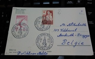 Olympia PR-45 merkit Turku EKL -kortilla Belgiaan 1955 ALE!