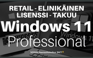 Aito Windows 11 Pro -lisenssi, välitön käyttöönotto