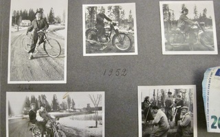 11 VANHAA Valokuvaa Kivat Moottoripyörät Sotilaat ym 1952