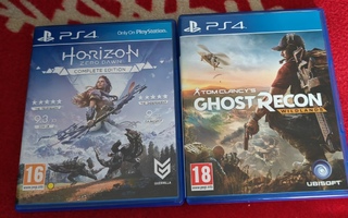 Ghost recon: Widlands ja Horizon Zero dawn(PS4)