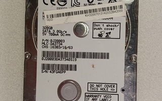 Kovalevy HDD 320GB sata 2,5"