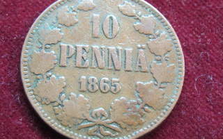 10 penniä 1865