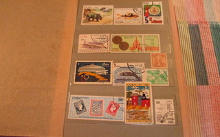 Postimerkkikansio Cuba postimerkkejä 251 kpl.