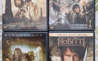 3 kpl TARU SORMUSTEN HERRASTA  & Hobbiti elokuva - DVD:t