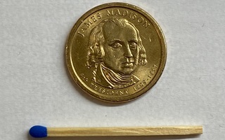 2007 P James Madison Presidential One Dollar #Gold Dollar"