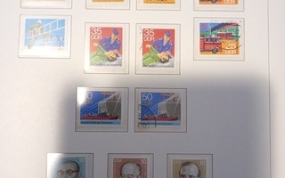 DDR Itä-Saksa merkit kokoelmalehdillä 1977-78 **/o (5 kuvaa)