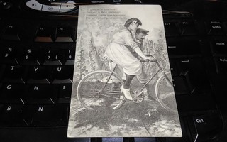 Polkupyörä postikortti n.1908 PK9 ALE!