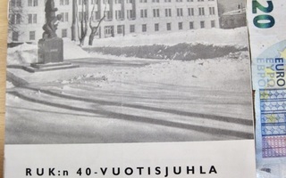 VANHA Ohjelma RUK 40-v Juhla Hamina 1960