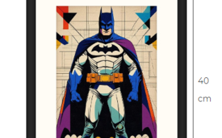 Uusi Batman taulu 30 cm x 40 cm kehyksineen