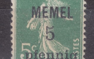 Saksa reich Memel 1920 Mi 18 postituoreena.