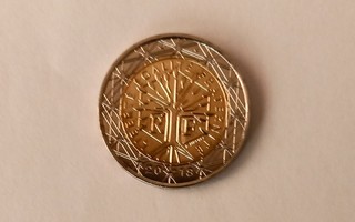 Ranska, tavallinen 2€ kolikko 2018, kierrosta.
