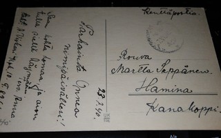 Kenttäpostikortti Hamina Kanakoppi 1940 PK900/12