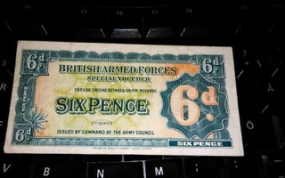British Armed Forces 6 pence 1948 VF