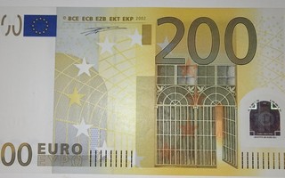 Euroseteli Suomi 200€ L/D001 sign.Duisenberg
