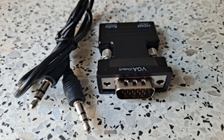 HDMI Naaras TO VGA Uros Adapteri + Audio Ouput (UUSI)