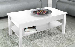 Cama sohvapöytä UNI 110/60/47 valkoinen matto