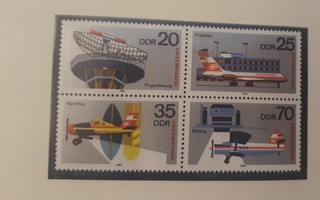 DDR 1980 - Lentopostinäyttely  ++ nelilö