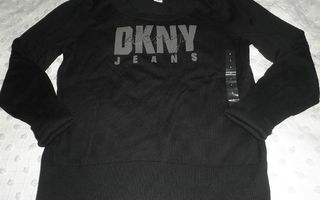 UUSI DKNY JEANS MUSTA NEULE KOKO:L