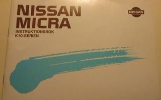 Nissan Micra K10 1989-1992 instruktionsbok ruotsinkielinen 1
