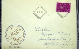 FDC-kuori Eurooppa merkki16.9.1963(35)