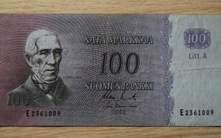 Suomen pankki  100 Markkaa 1963   J. V. Snellman