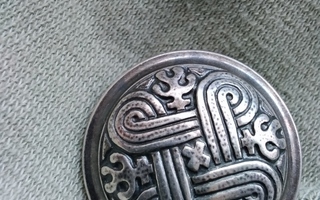 Kalevala hopeinen 925 Hannun vaakuna solki halk 3cm.