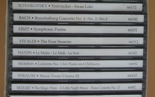 10 CD Classical Library Chopin, Bach, Mozart, Beethoven ym.