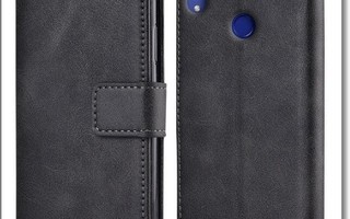 Honor 8A / Huawei Y6s - Musta lompakko suojakuori #25672