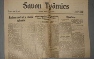 Sanomalehti: Savon Työmies 11.5..1920