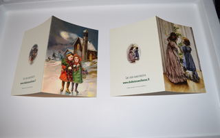 postikortti 2kpl kaksiosainen victorian traditions joulu